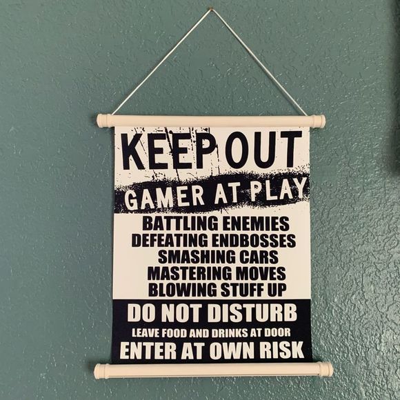 Gamer Scroll Sign for Room - Picture 1 of 3